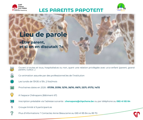 Affiche "Les parents papotent"